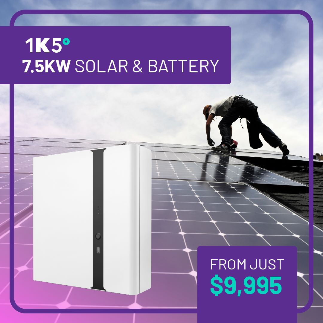 Kozco 7.5kw Solar + Battery package from $9,995